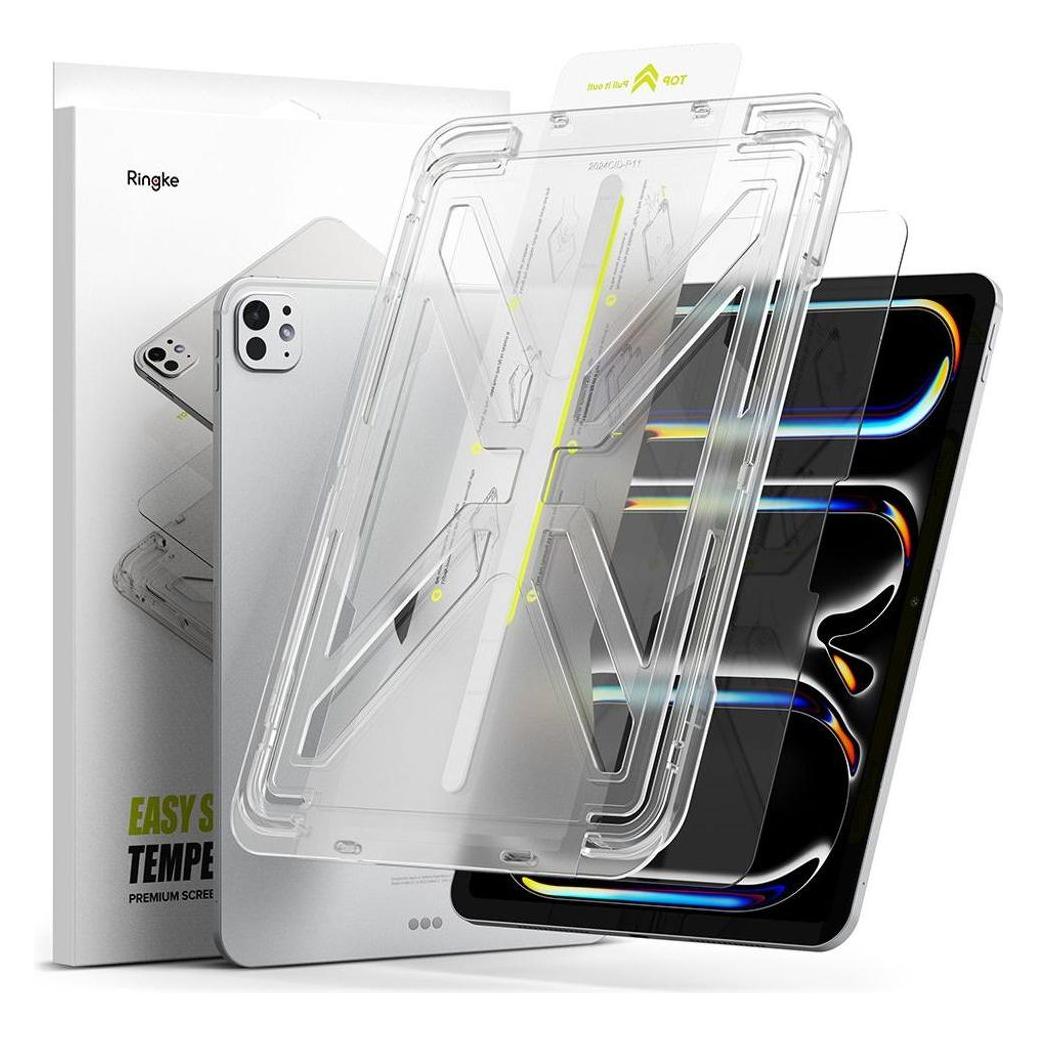 Ringke Screen Protector for iPad Pro 11" M4 (2024) EASY SLIDE TEMPERED GLASS w installation Jig (1 Stk., Apple iPad Pro 11 2024, Apple iPad Pro 11 2025) (G4as840)