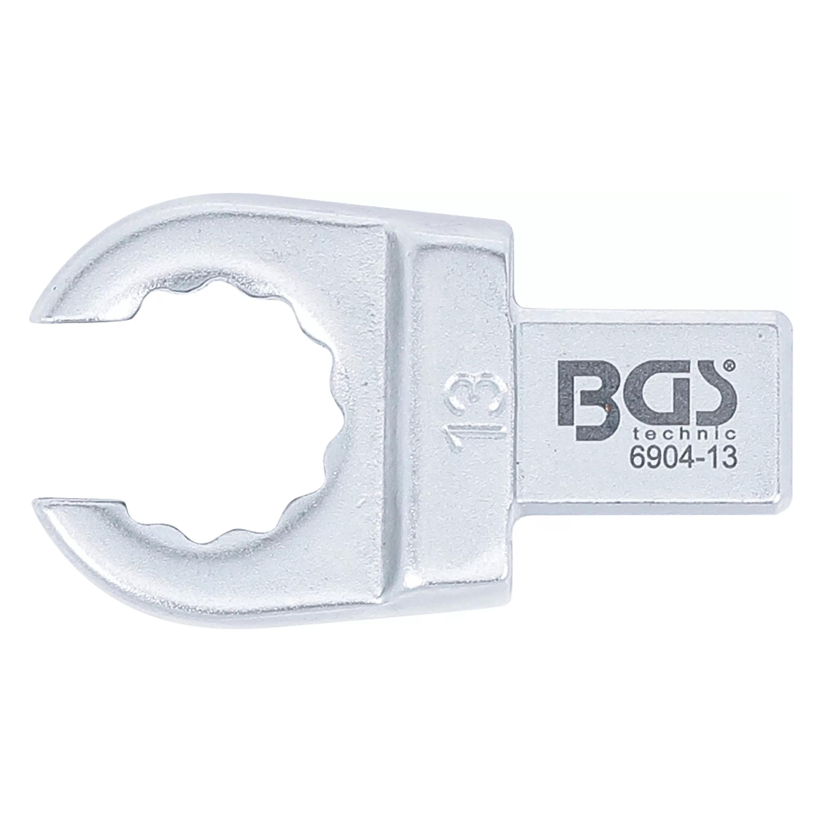 BGS Einsteck-Ringschlüssel offen 13 mm Aufnahme 9 x 12 mm (13 mm) (6904-13)