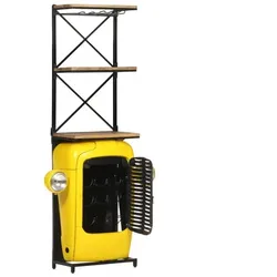 Traktor-Weinschrank Mango Massivholz| vidaXL : Farbe - Gelb