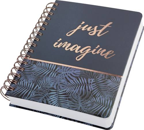 Sigel Jolie mystic jungle JN603 Spiral-Notizbuch Punktraster Schwarz, Blau 120 Blatt DIN A5