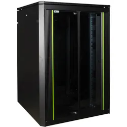 Logon RDL22U88BL (22 HE, 19 Zoll Rack), Serverschrank, Schwarz