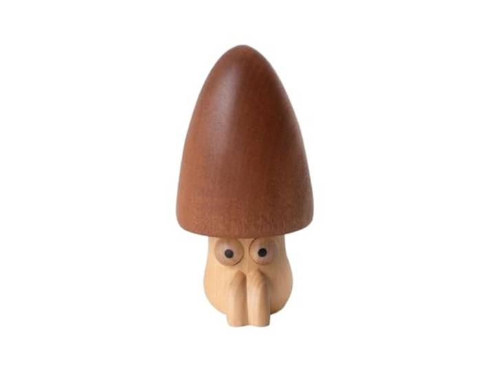 VNCdfhETs Dekorative Spieluhr Massivholz Pilz Spieluhr Handbuch Phonograph Desktop Ornament Musikalisches Erinnerungsstück(Brown)