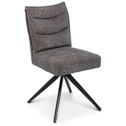 4er-Set BOOOM Stuhl Fermo Stoff Grau Dunkelgrau
