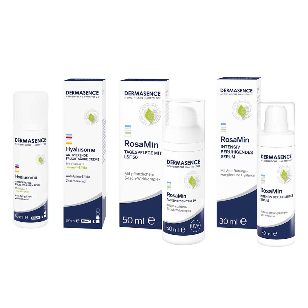 Medicos Kosmetik GmbH & Co. KG Dermasence Hyalusome Aktiv.Fruchts.creme & RosaMin Pflege+Serum 08104529