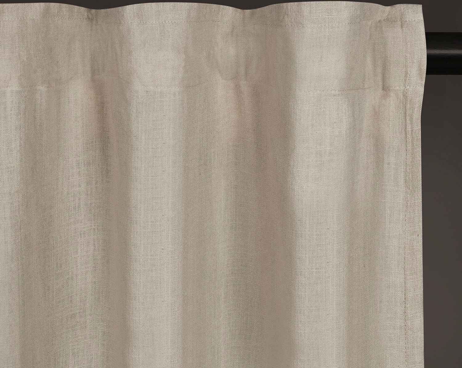 Vorhang GERSTER "Abra" Gr. 1, beige (sand), B:140cm H:270cm, Baumwolle, Leinen, Gardinen, Vorhang, Fertiggardine "Abra" sand 270cm, verdeckte Schlaufen, 140cm