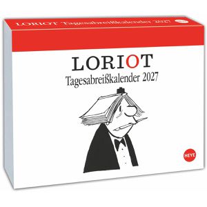 Heye Abreißkalender 22221, Loriot, Jahr 2027, 1 Tag auf 1 Seite, 14 x 11 cm