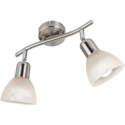 Nino Leuchten, Deckenstrahler, nickel LEDStrahler 2flg 3000K 6W (E14, 600 lm)