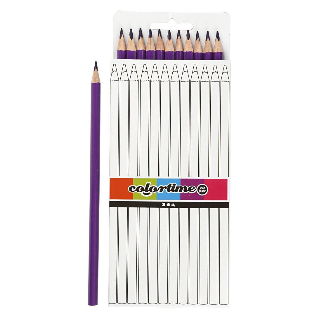 Creativ Company Driehoekige Kleurpotloden - Paars, 12st. (12x) (5712854057516)