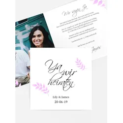 Hochzeitseinladung selbst gestalten mit Spruch und Fotos im Onlinedesigner bei Meine-Kartenmanufaktur.de