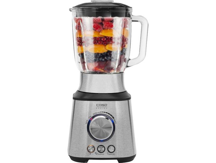 CASO Standmixer MX1000 , schwarz (edelstahlfarben, schwarz), B:20,5cm H:40cm T:22cm, Zerkleinerer, mit 4-fach Funktion, Standmixer
