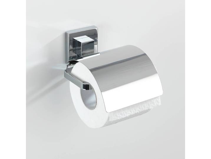 Vacuum-Loc Toilettenpapierhalter Halter: Edelstahl rostfrei Loc: Acrylnitril-Butadien-Styrol ABS Silber 13 x 12 x 14cm