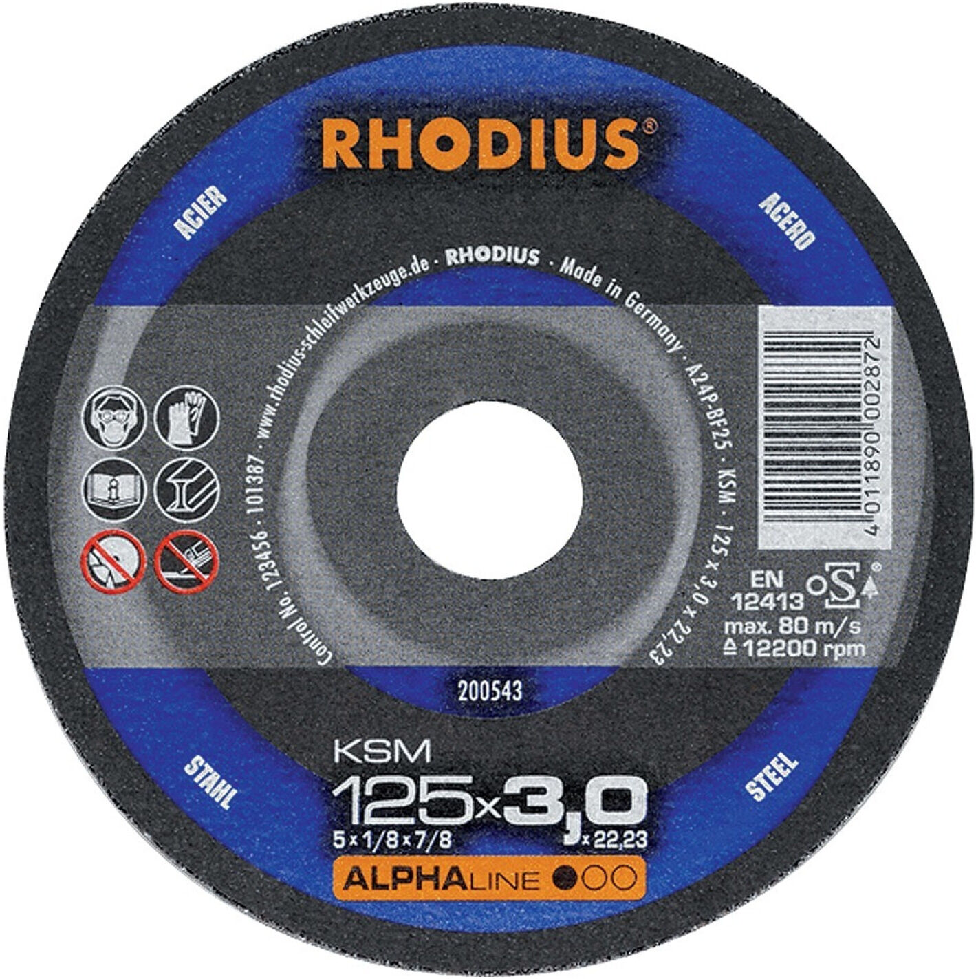 RHODIUS Trennscheibe KSMK 125 x 3,0mm gekröpft (200636)