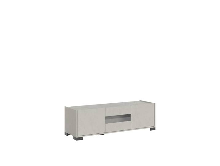 Meuble tv bas 3 portes 130x40x40 effet bois cachemire