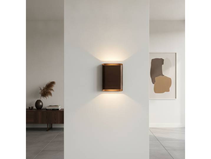Wandlamp Diaz L Brons geborsteld Artdelight - WL DIAZ-L BG