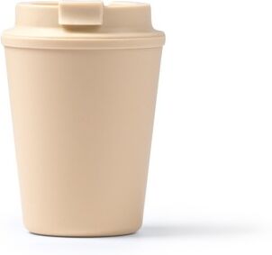 Tasse personnalisable en PP avec couvercle à visser 300 ml Oklan beige TAILLE UNIQUE ADULTE