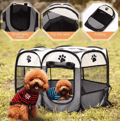 Inspire Picks Portable Foldable Cat Tent Outdoor Travel Pet House & Playpen red