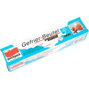 Quickpack Gefrierbeutel 070364, 6 Liter, 30 x 46 cm, 20 Stück