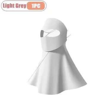 USA Free Shipping Shop UPF 50+ Ice Silk Sun Protection Face Mask For Cycling, Running & Outdoor Adventures light Gray