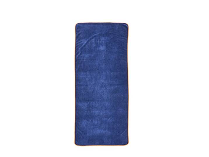DONE KUUMA Saunatuch 80x200cm Navy Farbiger Saum extra lang saugstark extra weich 100% Baumwolle