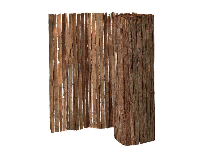 casa.pro Rindenzaun Zamora, Dunkelbraun, Naturmaterialien, 300x90 cm, Sonnen- & Sichtschutz, Sichtschutz Garten