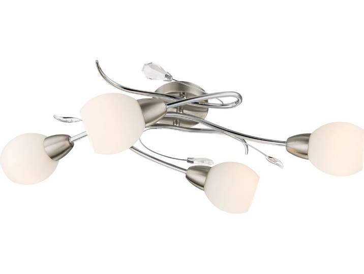 Globo Lighting Plafonnier en métal nickel mat\, 4x E14
