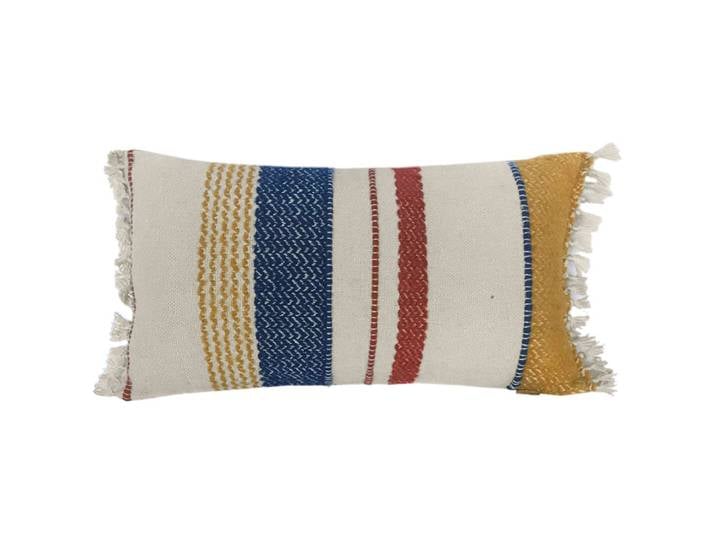 Coussin multicolore bleu 37x70