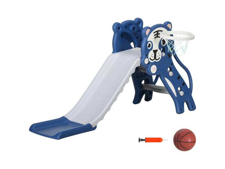 Aiyaplay Kinderrutsche PE Blau, Kunststoff, 60x70x133 cm, unisex, Freizeit & Co, Outdoor-Spielzeug