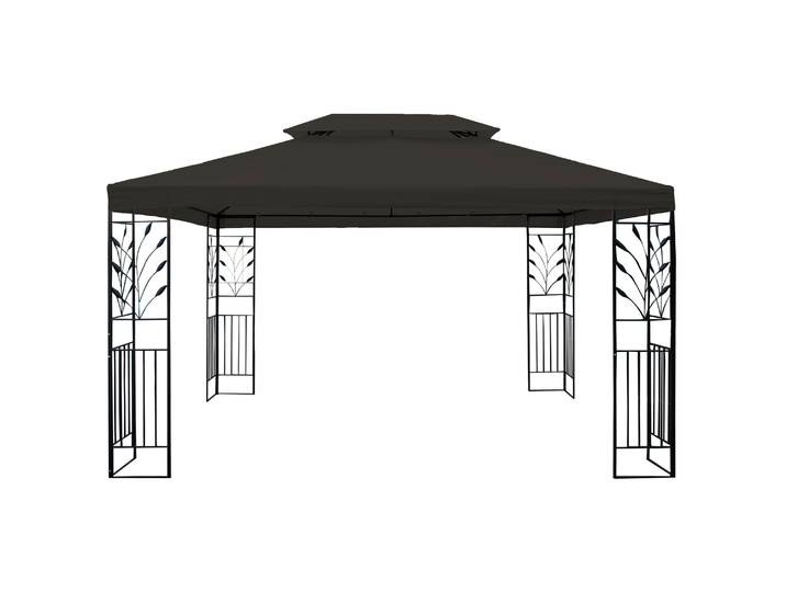 Gartenpavillon LAVEN 4 x 3 m anthrazit