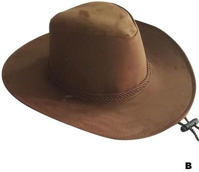 Fusion Finds Classic Cowboy Hat For Men & Women Wide Brim Western Hat For Ranch, Costume & Everyday Style b