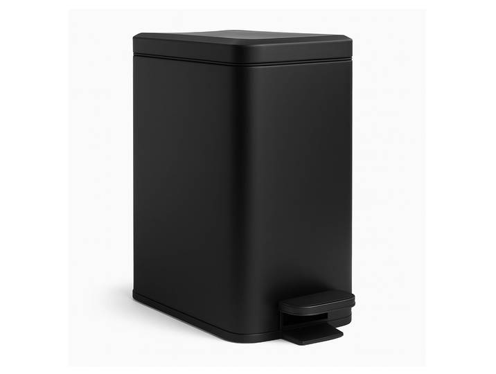 Schmaler Mülleimer 10L Schwarz