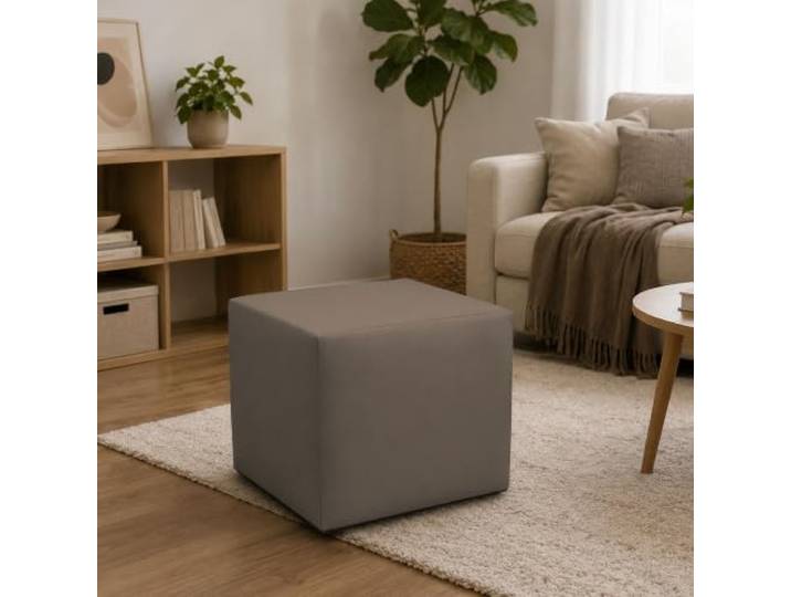 Talamo Italia - Pouf Acerbo, Mehrzwecksessel, Sitzsack, Hockerhocker, Made in Italy, 40x40 h42 cm, Taube