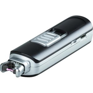 CFH Feuerzeug Mini Pocket, 52433, Lichtbogenfeuerzeug, über USB aufladbar, schwarz
