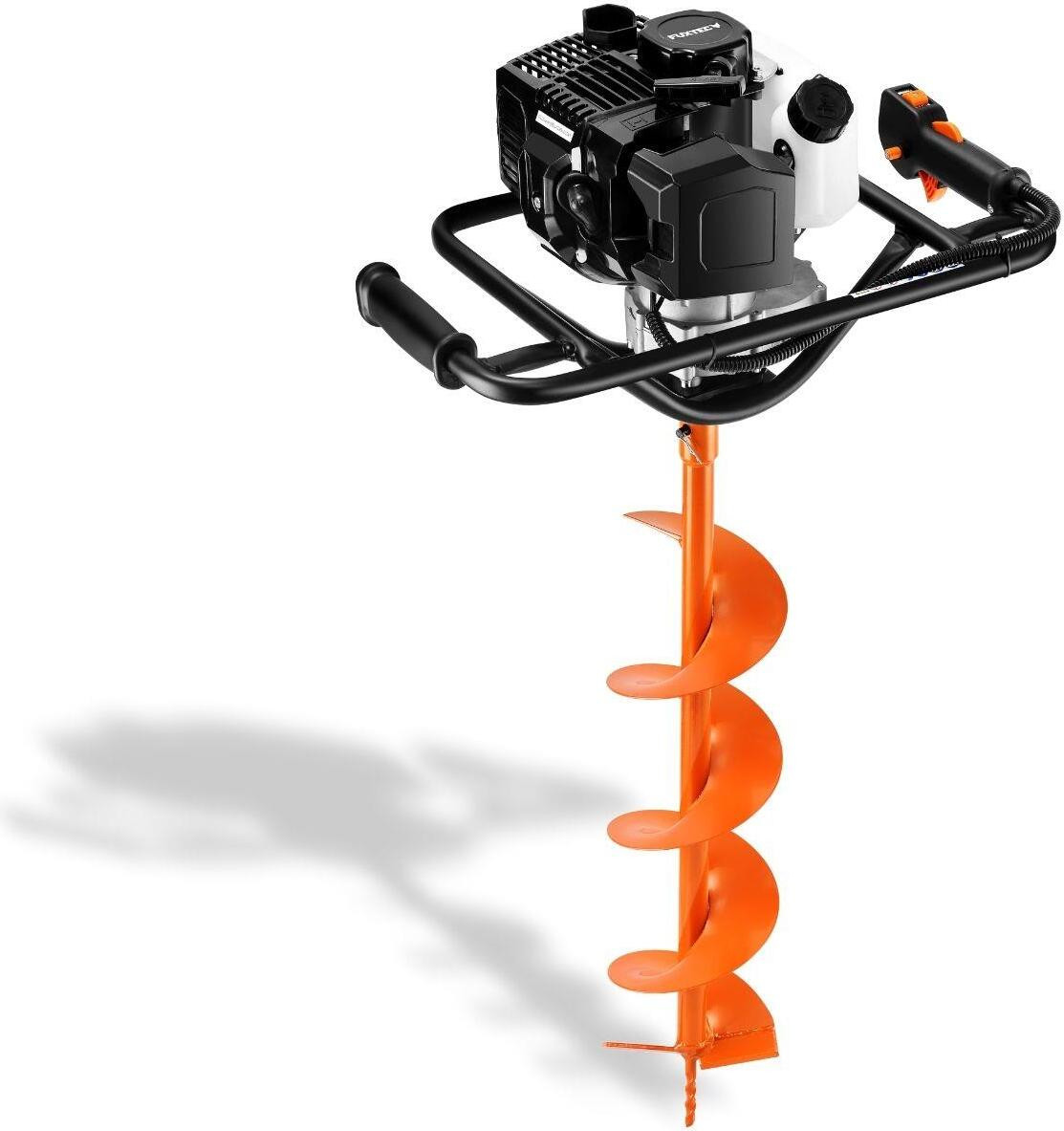 Fuxtec benzine aardeboor FX-EB143ECO inclusief 2 booropzetstukken (100/150 mm) en vliegwielkoppeling