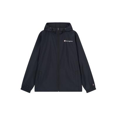 Windbreaker CHAMPION "OUTDOOR Windbreaker", Herren, Gr. S, schwarz (nbk), Web, Obermaterial: 100% Polyester, unifarben, Basic hüftbedeckend, elastischer Bund, Jacken Windbreaker, mit Kapuze und Kordelzug, wasser- und windabweisend