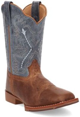 Dan Post Boots Salina T (Boys' Toddler-Youth) Casual in Tan/Blue, Size 3 Youth D, Leather