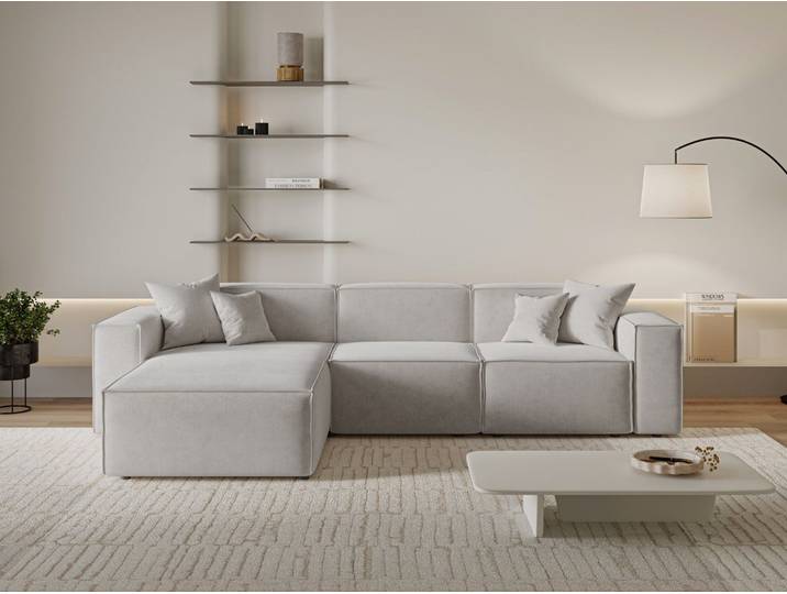 Ecksofa L-Form Links Arizona Grau