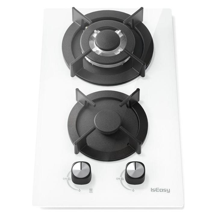 IsEasy MGBG-312A gas hob, 2 burners (white) (MGBG-312A white)