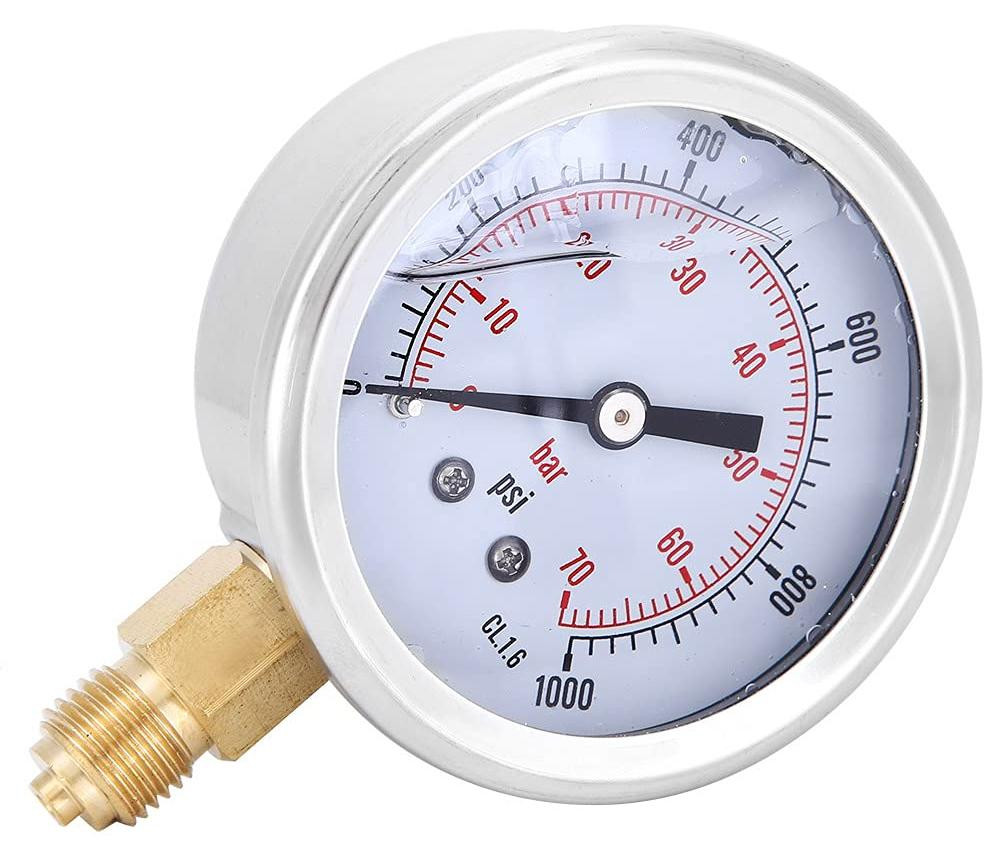 Dripio Radiale drukmeters, 70 bar / 0–1000 PSI, messing/roestvrij staal, 68 mm