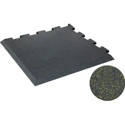 TRENDY SPORT Bodenmatte Rubber Interlocking Flooring Segura 1000 Eckstück schwarz/lila 1,0 cm