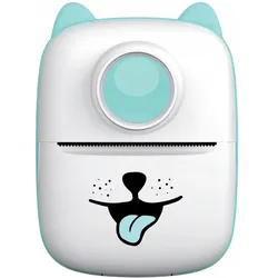 Atmosphera Drukarka Termiczna Bluetooth do Zdjęć Naklejek Notatek Etykiet / KiddoBoo X2 / Biały Piesek, Beschriftungsgerät, Weiss