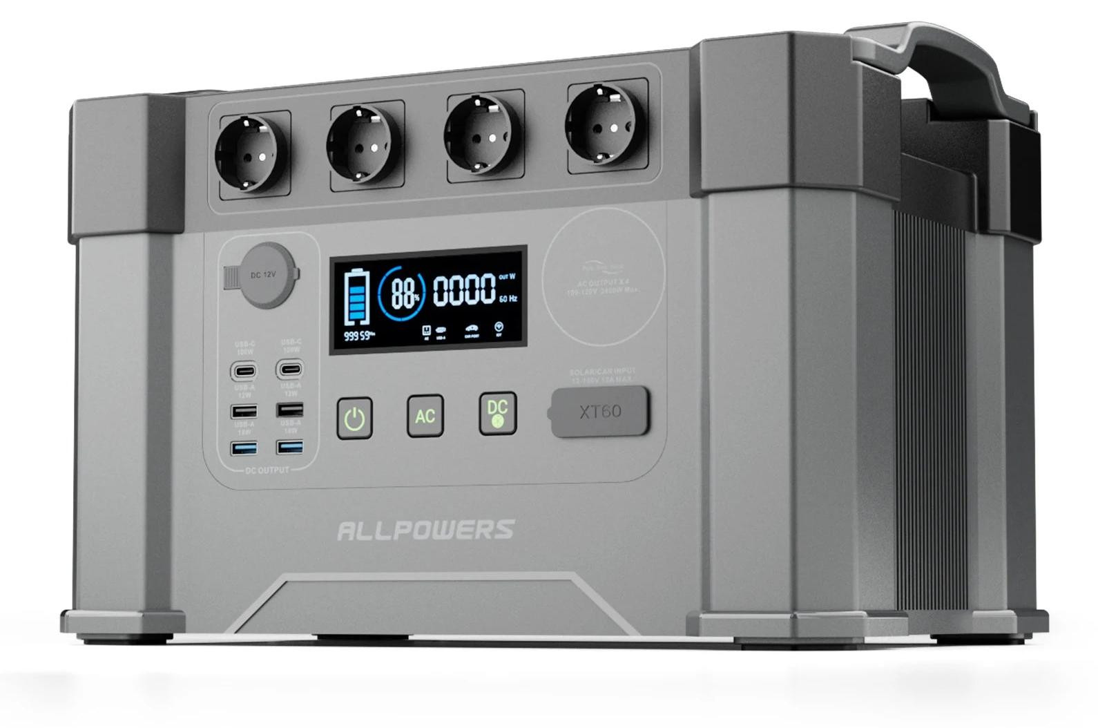 Selius Draagbare Powerstation Generator 2400W 1500Wh Noodstroomvoorziening