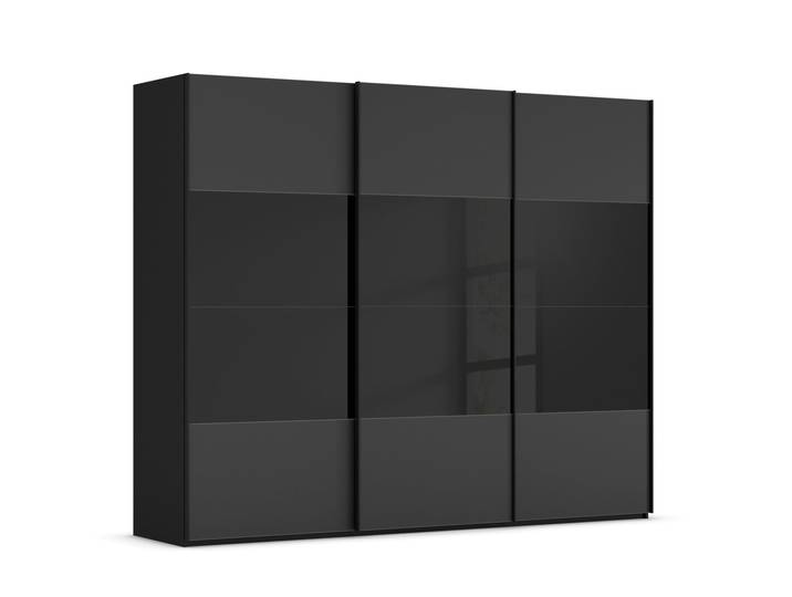 Novel Schwebetürenschrank 3-türig SCALE, schwarz, Holznachbildung