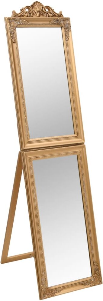 vidaXL Miroir sur pied Doré 45x180 cm