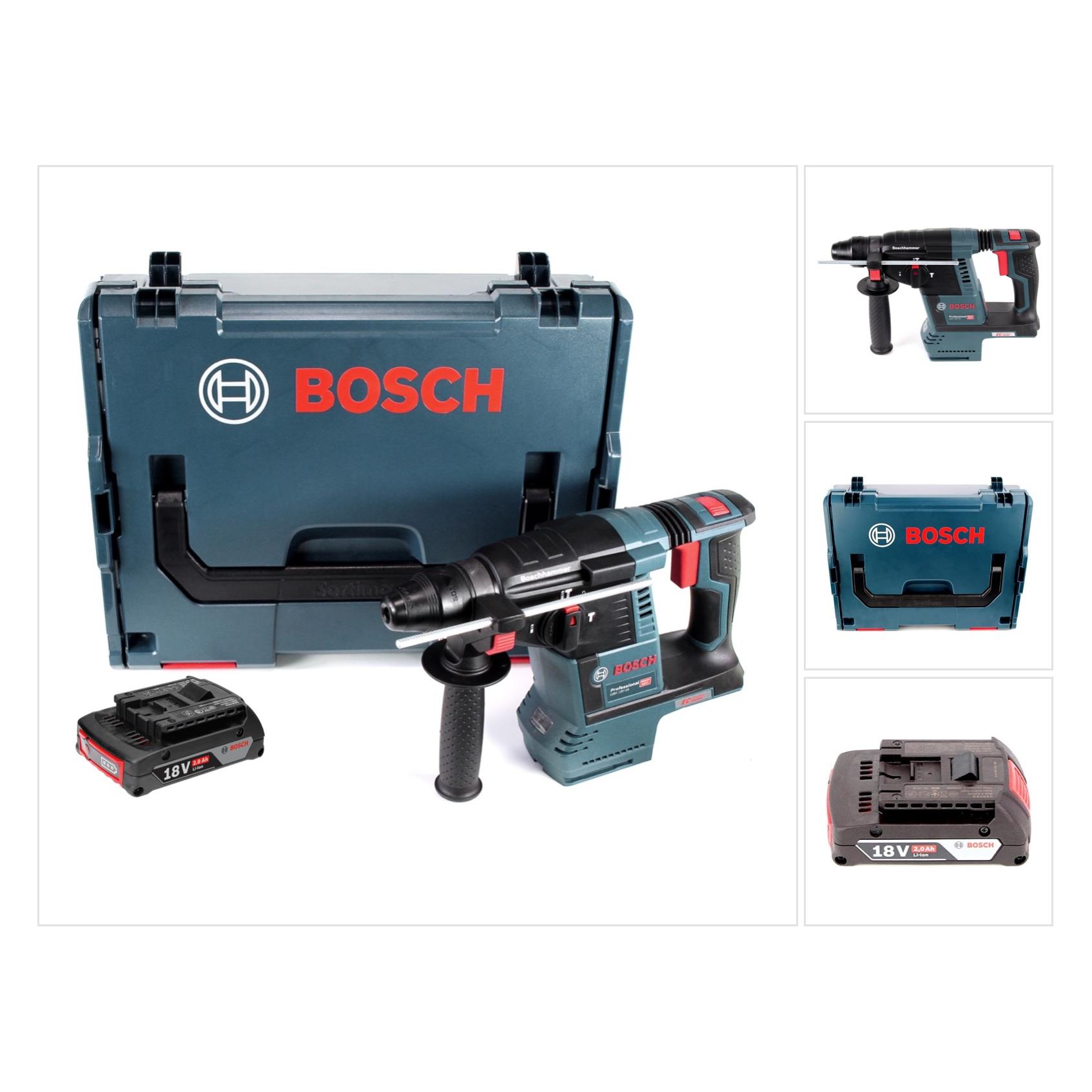 Bosch Professional GBH 18V-26 Akku Bohrhammer 18V 2,6J brushless SDS plus + 1x Akku 2,0Ah + L-Boxx - ohne Ladeger (Bohrhammer) (20846618)