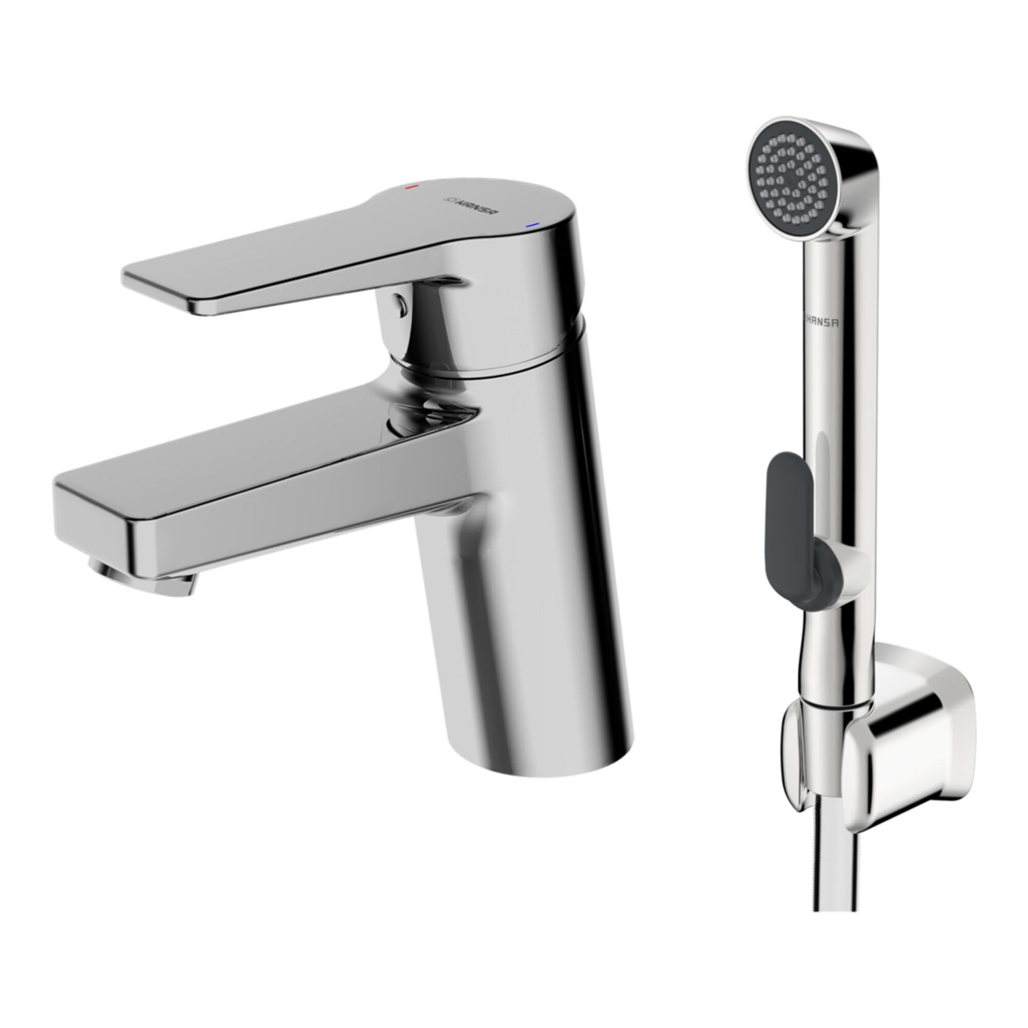 Hansa Waschtisch-Einhebelmischer HANSATWIST m Funktionsbr., Ausladung 121mm, chrom (09302203)