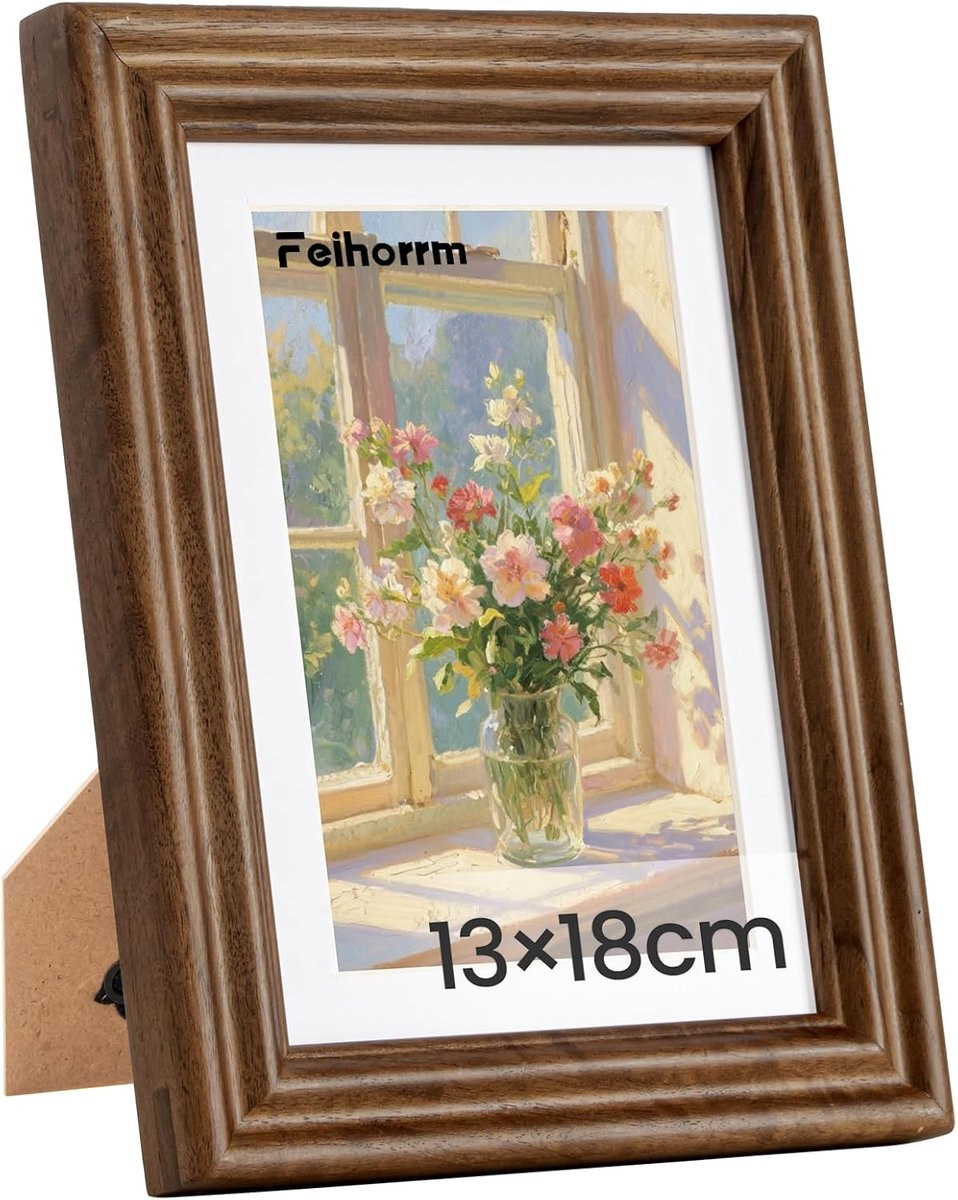 Massief Houten Fotolijst Walnoot 13x18 cm