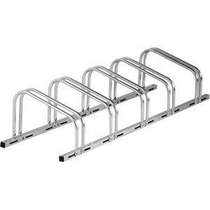 Schulte-Regalwelt Fahrradständer R5050, Bodenmontage/freisteh., Einstellparker, Breite 138cm, für 5 Fahrräder