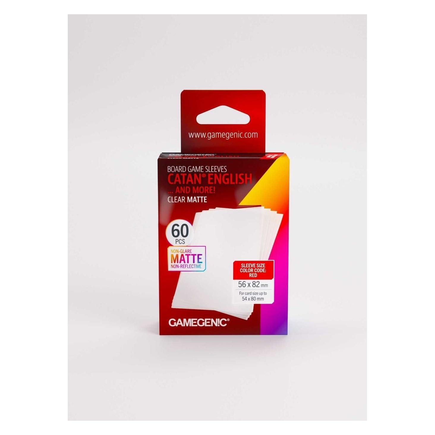 Gamegenic : Board Game Sleeves - Catan English (56x82 mm) - Clear Matte - 60 sztuk (4251715419984-4251715419984)