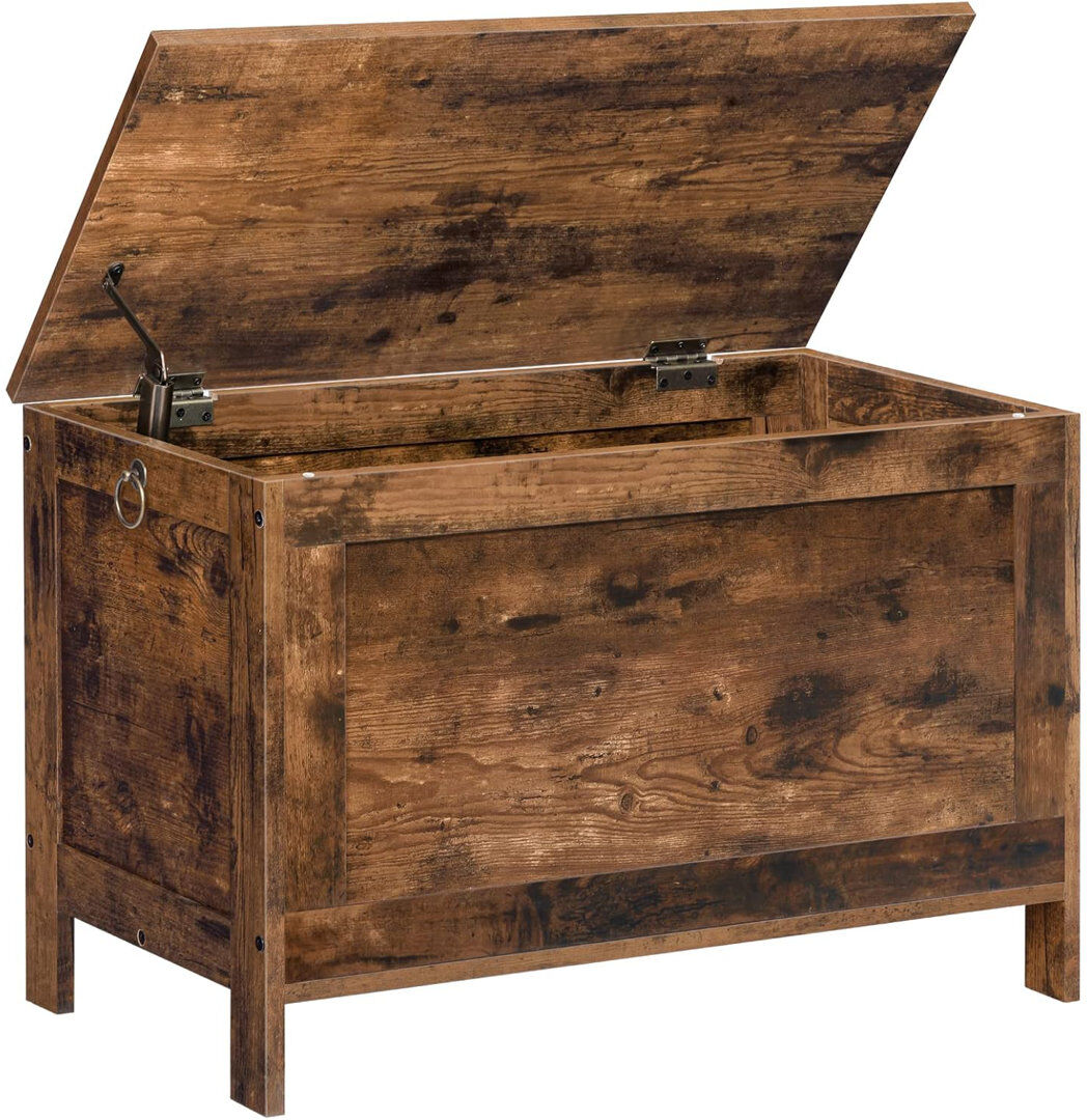 Brambly Cottage Upholstered Bench Rustic Brown 48cm H X 76cm W X 40cm D