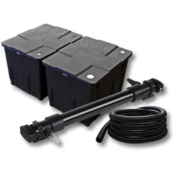 SunSun, Brunnen + Gartenteich, 2-Kammer Filter Set 60000l mit 72W UV 6er Serie Teich Klärer 5m Schlauch